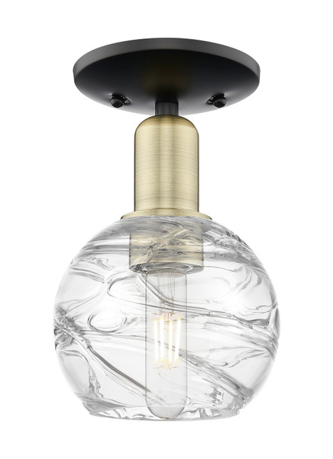 Innovations - 716-1C-BAB-G1213-6CL - One Light Semi-Flush Mount - Arcadia - Black Antique Brass