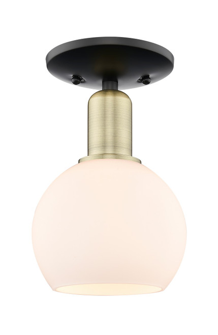Innovations - 716-1C-BAB-G121-6 - One Light Semi-Flush Mount - Arcadia - Black Antique Brass