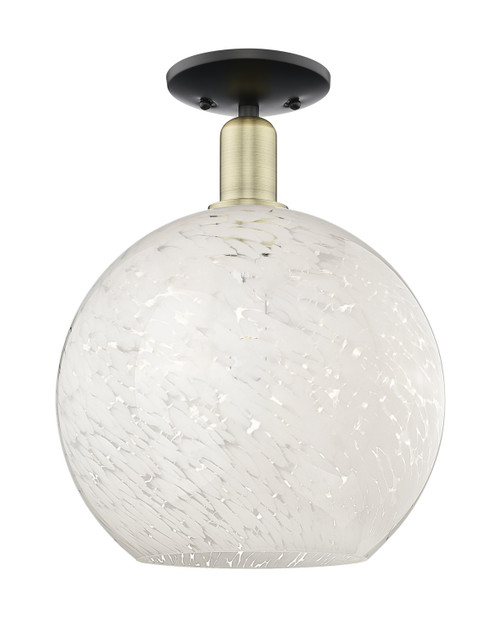 Innovations - 716-1C-BAB-G1216-12WM - One Light Semi-Flush Mount - Arcadia - Black Antique Brass