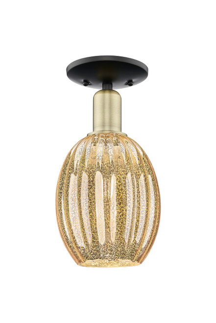 Innovations - 716-1C-BAB-G459-6ME - One Light Semi-Flush Mount - Arcadia - Black Antique Brass