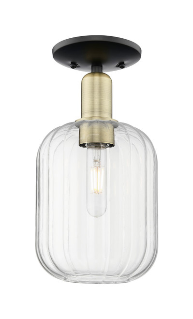 Innovations - 716-1C-BAB-G460-7ME - One Light Semi-Flush Mount - Arcadia - Black Antique Brass
