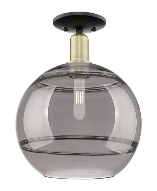 Innovations - 716-1C-BAB-G556-12SM - One Light Semi-Flush Mount - Arcadia - Black Antique Brass