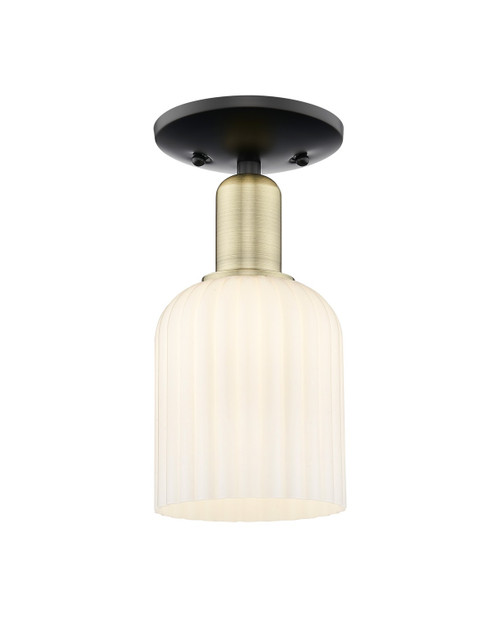 Innovations - 716-1C-BAB-G559-5GWH - One Light Semi-Flush Mount - Arcadia - Black Antique Brass