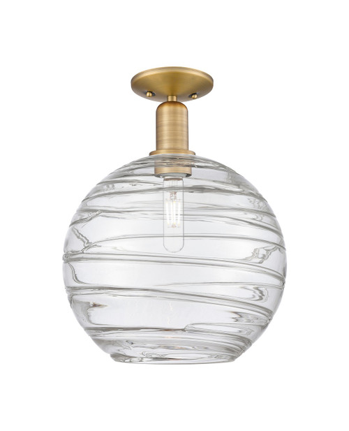 Innovations - 716-1C-BB-G1213-12CL - One Light Semi-Flush Mount - Arcadia - Brushed Brass