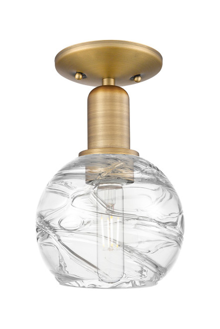 Innovations - 716-1C-BB-G1213-6CL - One Light Semi-Flush Mount - Arcadia - Brushed Brass