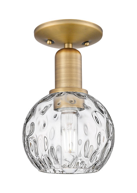 Innovations - 716-1C-BB-G1215-6 - One Light Semi-Flush Mount - Arcadia - Brushed Brass