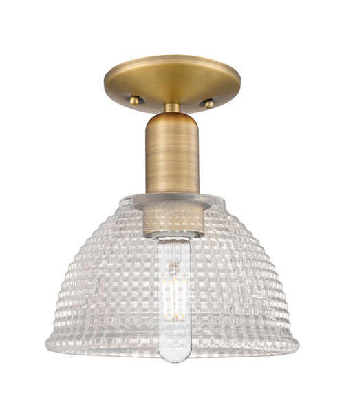 Innovations - 716-1C-BB-G422 - One Light Semi-Flush Mount - Arcadia - Brushed Brass
