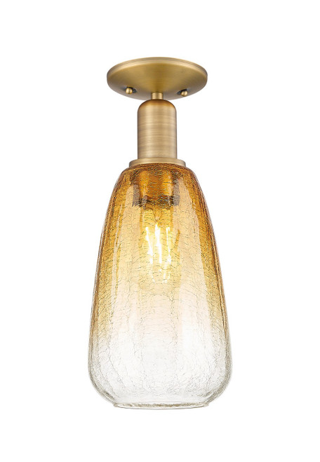 Innovations - 716-1C-BB-G480-6AM - One Light Semi-Flush Mount - Arcadia - Brushed Brass