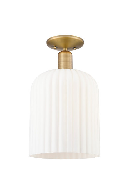 Innovations - 716-1C-BB-G559-8GWH - One Light Semi-Flush Mount - Arcadia - Brushed Brass