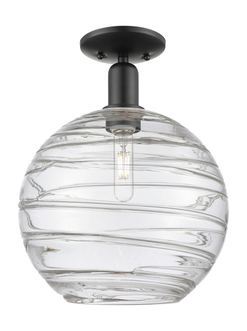 Innovations - 716-1C-BK-G1213-12CL - One Light Semi-Flush Mount - Arcadia - Matte Black
