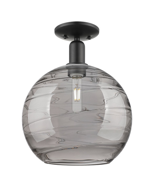 Innovations - 716-1C-BK-G1213-12SM - One Light Semi-Flush Mount - Arcadia - Matte Black