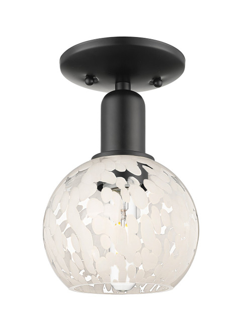 Innovations - 716-1C-BK-G1216-6WM - One Light Semi-Flush Mount - Arcadia - Matte Black