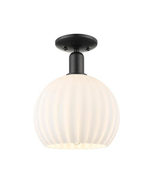 Innovations - 716-1C-BK-G1217-10WV - One Light Semi-Flush Mount - Arcadia - Matte Black