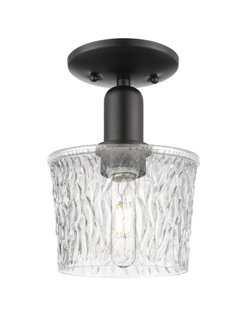 Innovations - 716-1C-BK-G402 - One Light Semi-Flush Mount - Arcadia - Matte Black