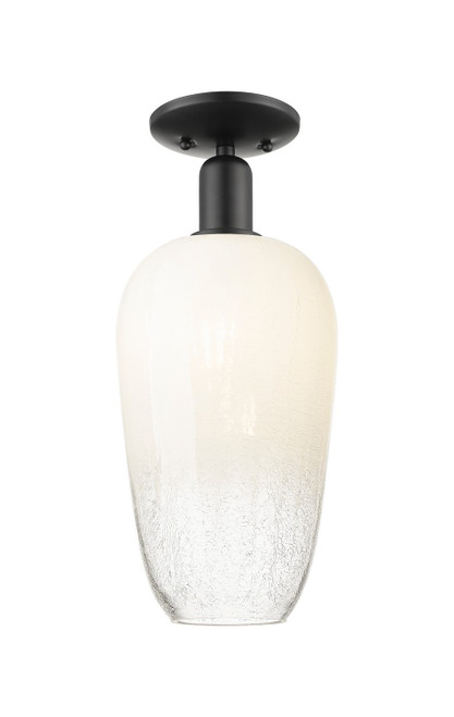 Innovations - 716-1C-BK-G484-7OP - One Light Semi-Flush Mount - Arcadia - Matte Black