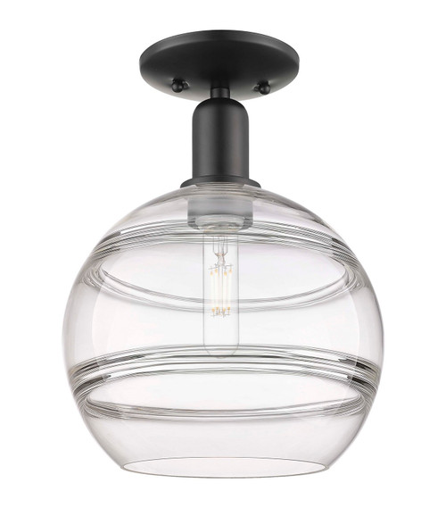 Innovations - 716-1C-BK-G556-10CL - One Light Semi-Flush Mount - Arcadia - Matte Black