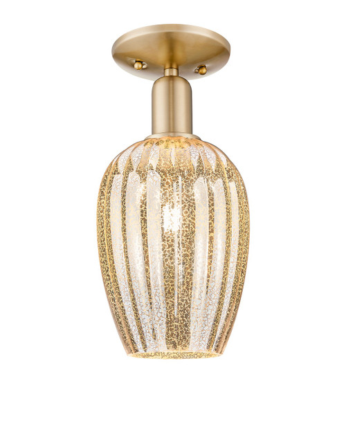 Innovations - 716-1C-CB-G457-6ME - One Light Semi-Flush Mount - Arcadia - Champagne Bronze