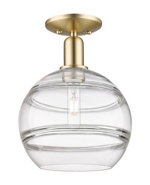 Innovations - 716-1C-CB-G556-10CL - One Light Semi-Flush Mount - Arcadia - Champagne Bronze