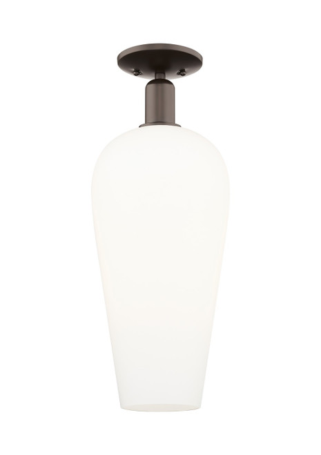 Innovations - 716-1C-OB-G456-8WH - One Light Semi-Flush Mount - Arcadia - Oil Rubbed Bronze