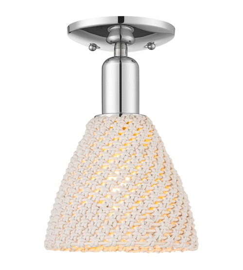 Innovations - 716-1C-PC-NBD-75-NAT - One Light Semi-Flush Mount - Arcadia - Polished Chrome