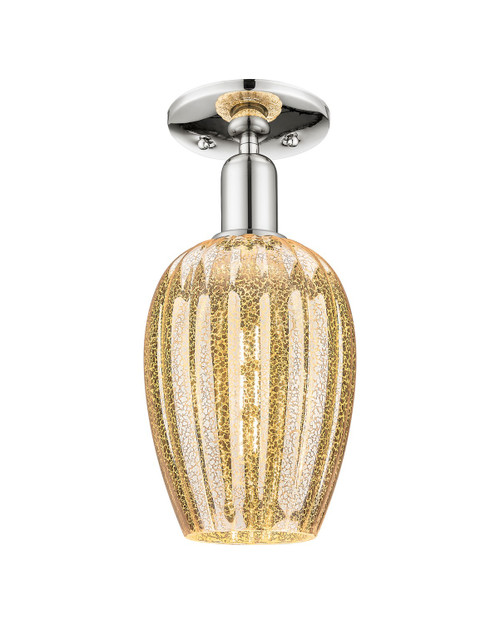 Innovations - 716-1C-PN-G457-6ME - One Light Semi-Flush Mount - Arcadia - Polished Nickel