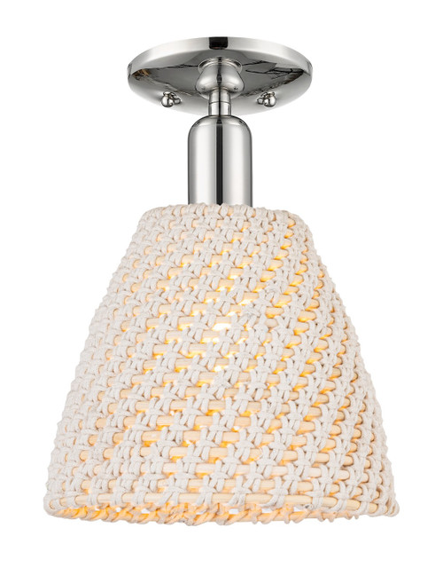 Innovations - 716-1C-PN-NBD-9-NAT - One Light Semi-Flush Mount - Arcadia - Polished Nickel