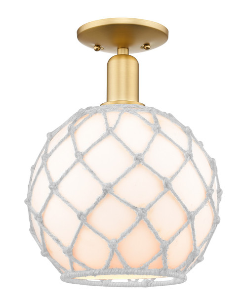 Innovations - 716-1C-SG-G121-10RW - One Light Semi-Flush Mount - Arcadia - Satin Gold