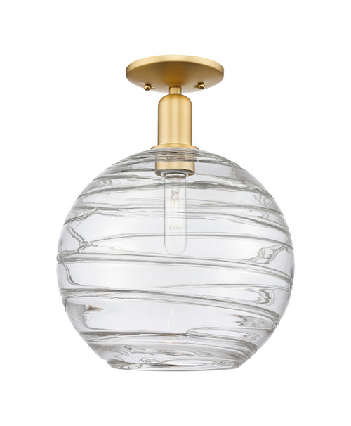 Innovations - 716-1C-SG-G1213-12CL - One Light Semi-Flush Mount - Arcadia - Satin Gold