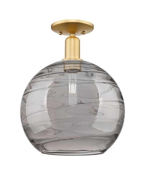 Innovations - 716-1C-SG-G1213-12SM - One Light Semi-Flush Mount - Arcadia - Satin Gold