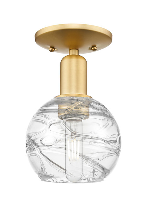 Innovations - 716-1C-SG-G1213-6CL - One Light Semi-Flush Mount - Arcadia - Satin Gold