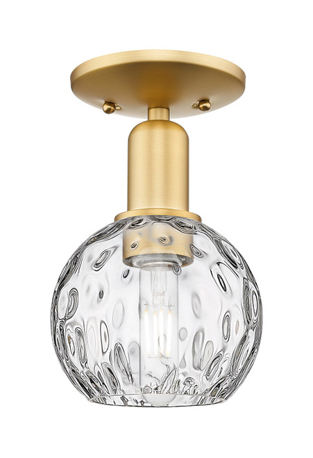 Innovations - 716-1C-SG-G1215-6 - One Light Semi-Flush Mount - Arcadia - Satin Gold
