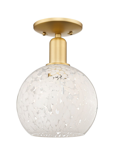 Innovations - 716-1C-SG-G1216-8WM - One Light Semi-Flush Mount - Arcadia - Satin Gold