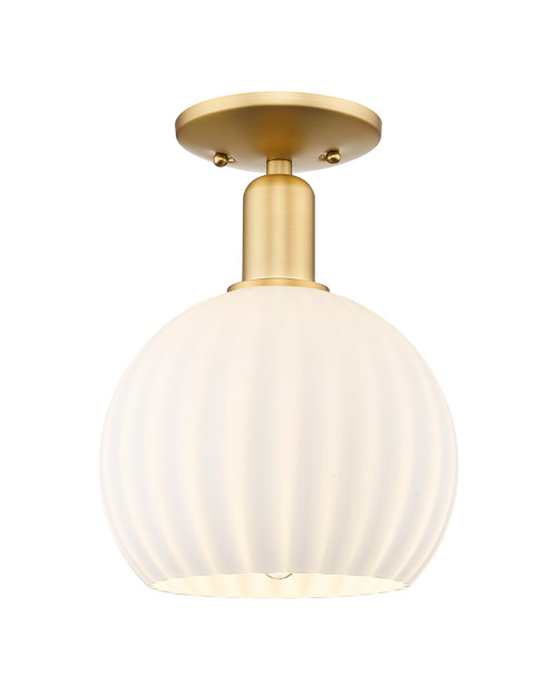 Innovations - 716-1C-SG-G1217-10WV - One Light Semi-Flush Mount - Arcadia - Satin Gold