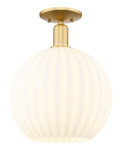 Innovations - 716-1C-SG-G1217-12WV - One Light Semi-Flush Mount - Arcadia - Satin Gold