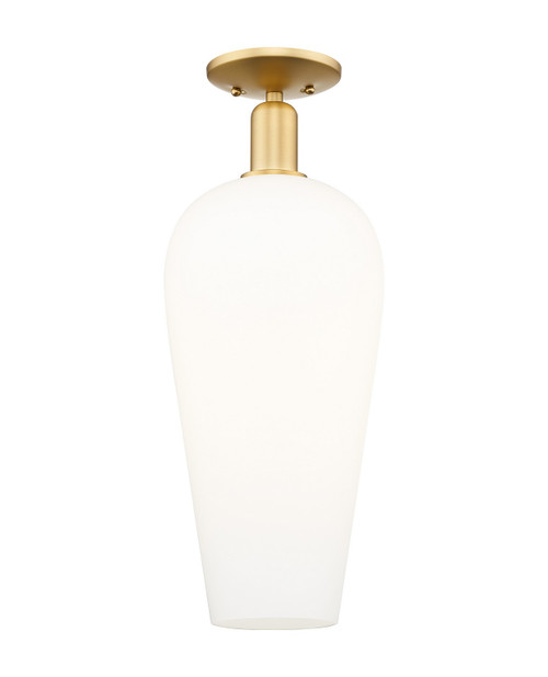 Innovations - 716-1C-SG-G456-8WH - One Light Semi-Flush Mount - Arcadia - Satin Gold