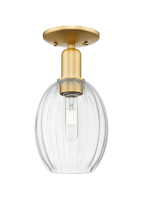 Innovations - 716-1C-SG-G459-6CL - One Light Semi-Flush Mount - Arcadia - Satin Gold