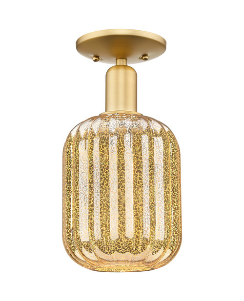 Innovations - 716-1C-SG-G460-7ME - One Light Semi-Flush Mount - Arcadia - Satin Gold