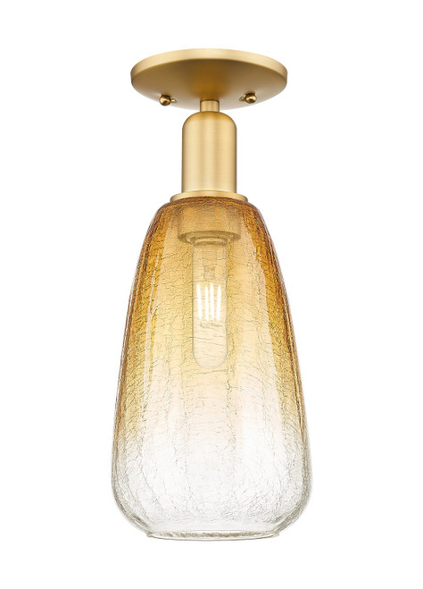 Innovations - 716-1C-SG-G480-6AM - One Light Semi-Flush Mount - Arcadia - Satin Gold