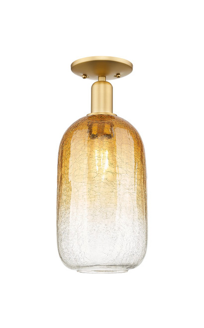 Innovations - 716-1C-SG-G482-7AM - One Light Semi-Flush Mount - Arcadia - Satin Gold
