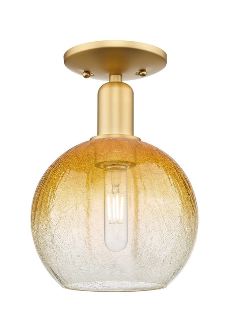 Innovations - 716-1C-SG-G483-8AM - One Light Semi-Flush Mount - Arcadia - Satin Gold
