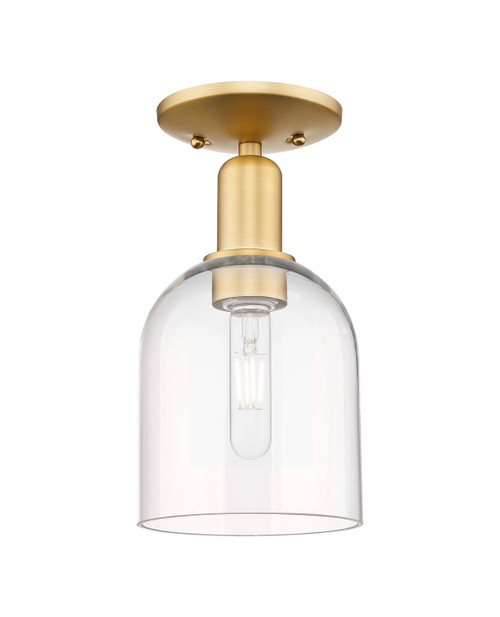Innovations - 716-1C-SG-G558-6CL - One Light Semi-Flush Mount - Arcadia - Satin Gold