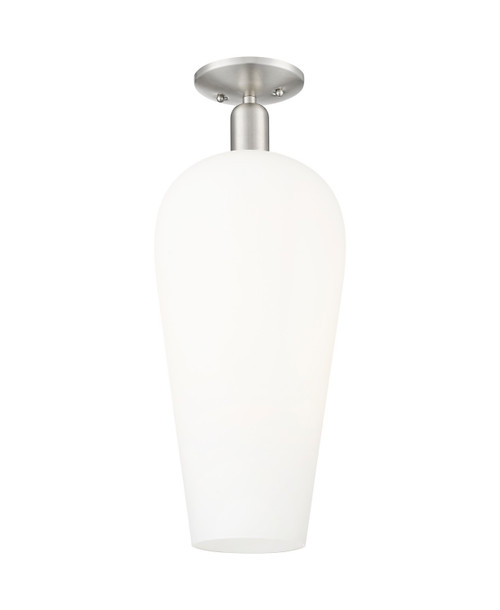 Innovations - 716-1C-SN-G456-8WH - One Light Semi-Flush Mount - Arcadia - Brushed Satin Nickel