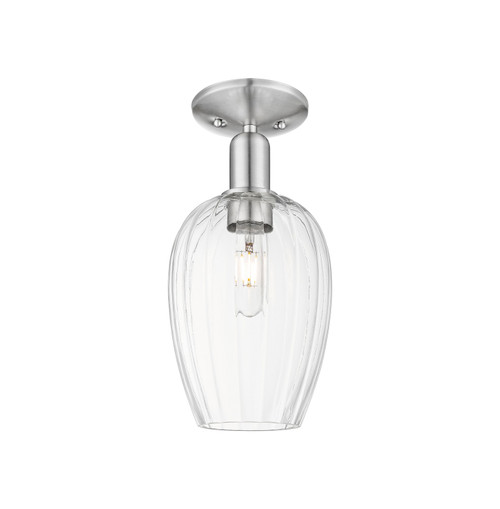 Innovations - 716-1C-SN-G457-6CL - One Light Semi-Flush Mount - Arcadia - Brushed Satin Nickel