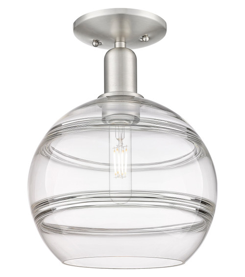 Innovations - 716-1C-SN-G556-10CL - One Light Semi-Flush Mount - Arcadia - Brushed Satin Nickel