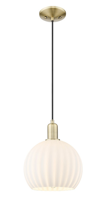 Innovations - 716-1P-AB-G1217-10WV - One Light Mini Pendant - Arcadia - Antique Brass