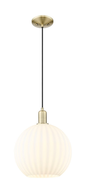 Innovations - 716-1P-AB-G1217-12WV - One Light Mini Pendant - Arcadia - Antique Brass