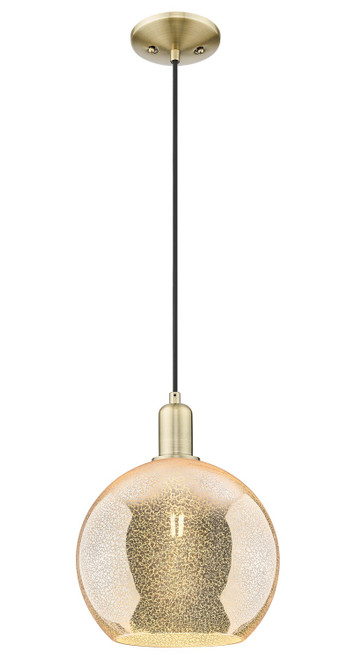 Innovations - 716-1P-AB-G128-10 - One Light Mini Pendant - Arcadia - Antique Brass
