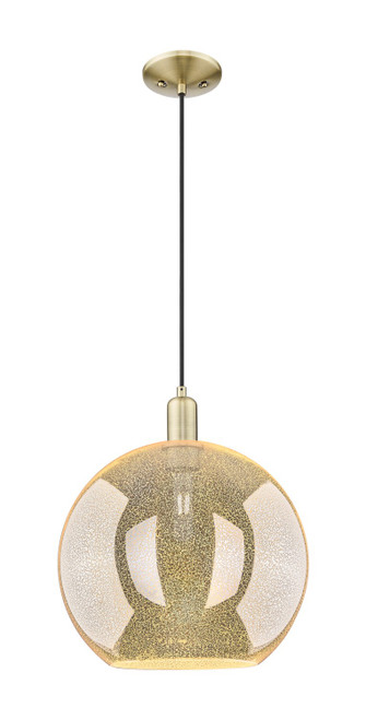 Innovations - 716-1P-AB-G128-12 - One Light Mini Pendant - Arcadia - Antique Brass