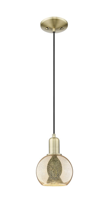 Innovations - 716-1P-AB-G128-6 - One Light Mini Pendant - Arcadia - Antique Brass