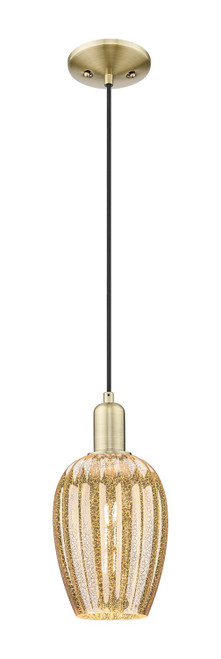 Innovations - 716-1P-AB-G457-6ME - One Light Mini Pendant - Arcadia - Antique Brass